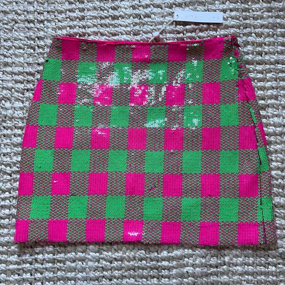 Trina Turk Rico Sequin Mini Skirt Sz 4 - Picture 2 of 7